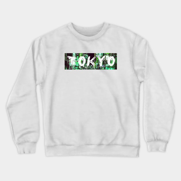 Tokyo City Night View Crewneck Sweatshirt by FRD ArtDesign